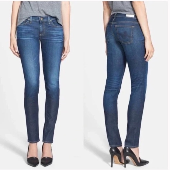 AG Adriano Goldschmied The Stilt Cigarette Leg Jeans Medium Wash Sz 28 - Picture 1 of 15